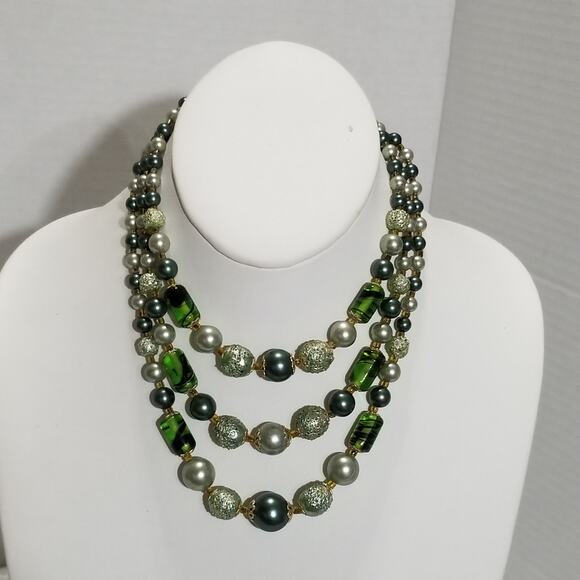 Japan three strand necklace 12" shortest layer - Picture 7 of 9